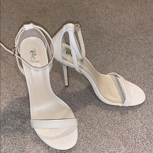Cream heels, worn once